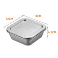 Axyaa Stainless Steel Fridge Container with Lid for Fresh Food Storage