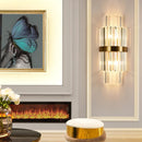 Axyaa Gold Crystal Wall Lights: Modern LED Sconce for Home Decoration