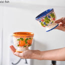 Axyaa Ceramic High-Footed Breakfast Bowl with Lid & Snack Plate