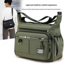Axyaa Oxford Shoulder Bag: Large Capacity, Multi-Layer Pocket, Casual Men's Fashion Crossbody