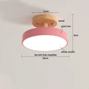 Axyaa LED Wood Acrylic Ceiling Light Fixture Wedge Nordic Living Room Lamp