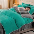 Axyaa Winter Fleece Thickened Warm 4-Piece Bedding Set