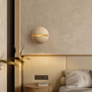 Axyaa Eggshell Stone Ball LED Wall Lamp with Pull Chain Switch