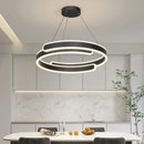 Axyaa Modern LED Ceiling Chandelier: Black/White, Living/Dining/Bedroom/Kitchen, Home Lighting Fixture