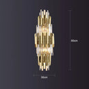 Axyaa Luxury Gold Crystal LED Wall Lamp for Elegant Home Lighting