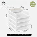 Axyaa Metal File Desk Organizer with Multilayer Tray and Pen Holder