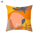 Orange Geometric Leaf Lines Pillowcase by Axyaa - Home Decor and Cozy Throw Pillows