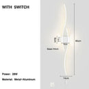 Axyaa LED Wall Lights: Bedroom TV Background Bedside Sconce, Black/White, AC85-265V
