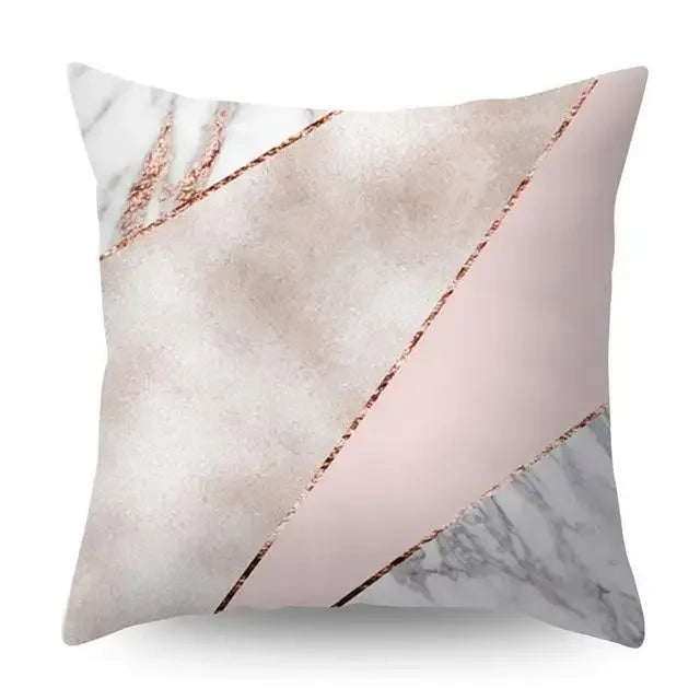 Rose Gold Geometric Pineapple Glitter Pillowcase - Axyaa Home Decor