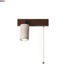 Axyaa Wood Yellow Travertine LED Wall Lamp Up Down Rotate Wall Art Mirror Light