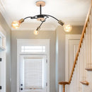 Axyaa Wrought Iron LED Ceiling Chandelier Modern Vintage Lighting