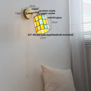Axyaa Modern Glass Wall Lamp with Pull Chain Switch & Rotatable Glass Mirror Light