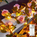 Champagne Rose Vine Fairy Lights by Axyaa - Indoor Outdoor Holiday Wedding Decor