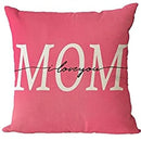 Axyaa Happy Mother's Day Square Pillowcase - Mom Love Sofa Cushion Cover