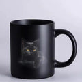 Axyaa Black Cat Coffee Mug: Creative Office Tea Cup, Friends Birthday Gift, Halloween Theme.
