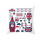 Axyaa London Cushion Cover: British Style Sofa Decor, Home Party Decoration Pillow Case
