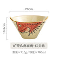 Axyaa Ceramic Cat Ramen Bowl with Holes Bamboo Hat Large Speaker