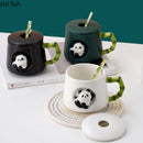 Axya 400ml Panda Ceramic Water Cup Cover Milk Mug Coffee Mug Festival Gift