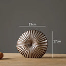 Axyaa Resin Crafts Flower Vase Stripe Texture Modern Home Decor