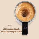 Axyaa Smart Coffee Cup: USB Rechargeable, Temperature Display, Stainless Steel Stirrer
