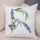 Axyaa Lavender Letter Sofa Cushion Cover for Home Car Living Room Bedroom Decor