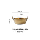 Axyaa Stainless Steel Korean Cuisine Bowl Double Ear Snack Plate