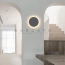 Axyaa Round Led Cement Outdoor Wall Lamp - IP65 Waterproof Courtyard Lighting