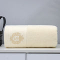 Axyaa Christmas Red Cotton Bath Towels Embroidered Hotel Home Spa Gym Gift Towel