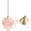 Axyaa Gorgeous Petal Pendant Light with Glass & Copper for Living Dining Bedroom Arrays