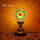 Axyaa Vintage Turkish Mosaic Table Lamp Handcrafted Art Deco Bedside Night Light