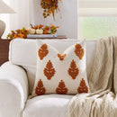 Axyaa Embroidered Maple Leaf Throw Pillowcases in 30x50/45x45cm Sizes