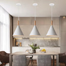 Axyaa Vintage Industrial Wood Pendant Lamp LED E27 Hanging Light