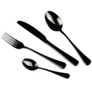 Stainless Steel Cutlery Set in Black Rainbow Rose Gold for Western Dining by Axyaa