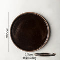 Axyaa Ceramic Plate Round Flat Breakfast Dessert Steak Sashimi Molecular Cuisine Tableware