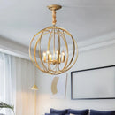 Axyaa Gold Vintage Metal Chandelier Pendant Lamp for Dining Room Kitchen Bedroom