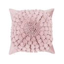 Axyaa Velvet Flower Cushion Cover in Yellow Blue White Pink, Handmade Luxury Pillowcase