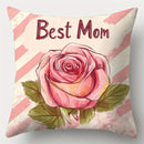 Axyaa Rose Elf Pillowcase Set for Mother's Day Decor, 45x45cm Single-sided Print