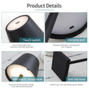 Axyaa LED Table Lamp Touch Switch 3 Color Tempurture Dimmable Desk Light