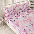 Axyaa Butterfly Fitted Sheet Set - Soft, Breathable, Non-Slip Mattress Protector