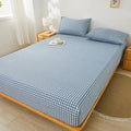 Axyaa Double/Queen Fitted Mattress Cover, Solid Color, Anti-Mite - 200X220cm