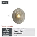Axyaa Copper Wall Lamp with Amber Glass Shade & LED Light – Modern Bedside Lighting