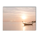 Axyaa Sunset Lake Canvas Wall Art - Nordic Scenery Print for Home Decor