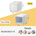 Axyaa Clear Plastic Drawer Organizer Boxes for Wardrobe Storage and Organization