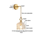 Axyaa Gold LED Crystal Glass Wall Sconce - Modern Nordic Bedroom Balcony Lamp