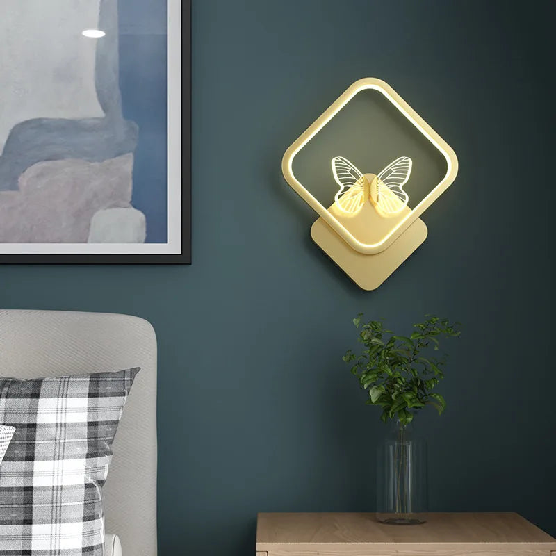 Axya Butterfly Wall Lamp: Modern Art Sconces Light Fixture for Home Decor