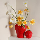 Axyaa Ceramic Strawberry Vase, Home and Living Room Decor Craft