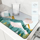 Axyaa Diatom Mud Kitchen Drain Pads: Absorbent Tableware Draining Mat for Bowls, Plates, Coffee Machine