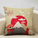 Axyaa Mount Fuji Retro Cushion Cover 45x45cm