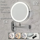 Axyaa LED Trifold Makeup Mirror with USB Charging, Magnifying & Tricolor Dimming