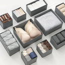 Axyaa Drawer Organizers for Clothes, Underwear, Socks - Foldable Storage Bins